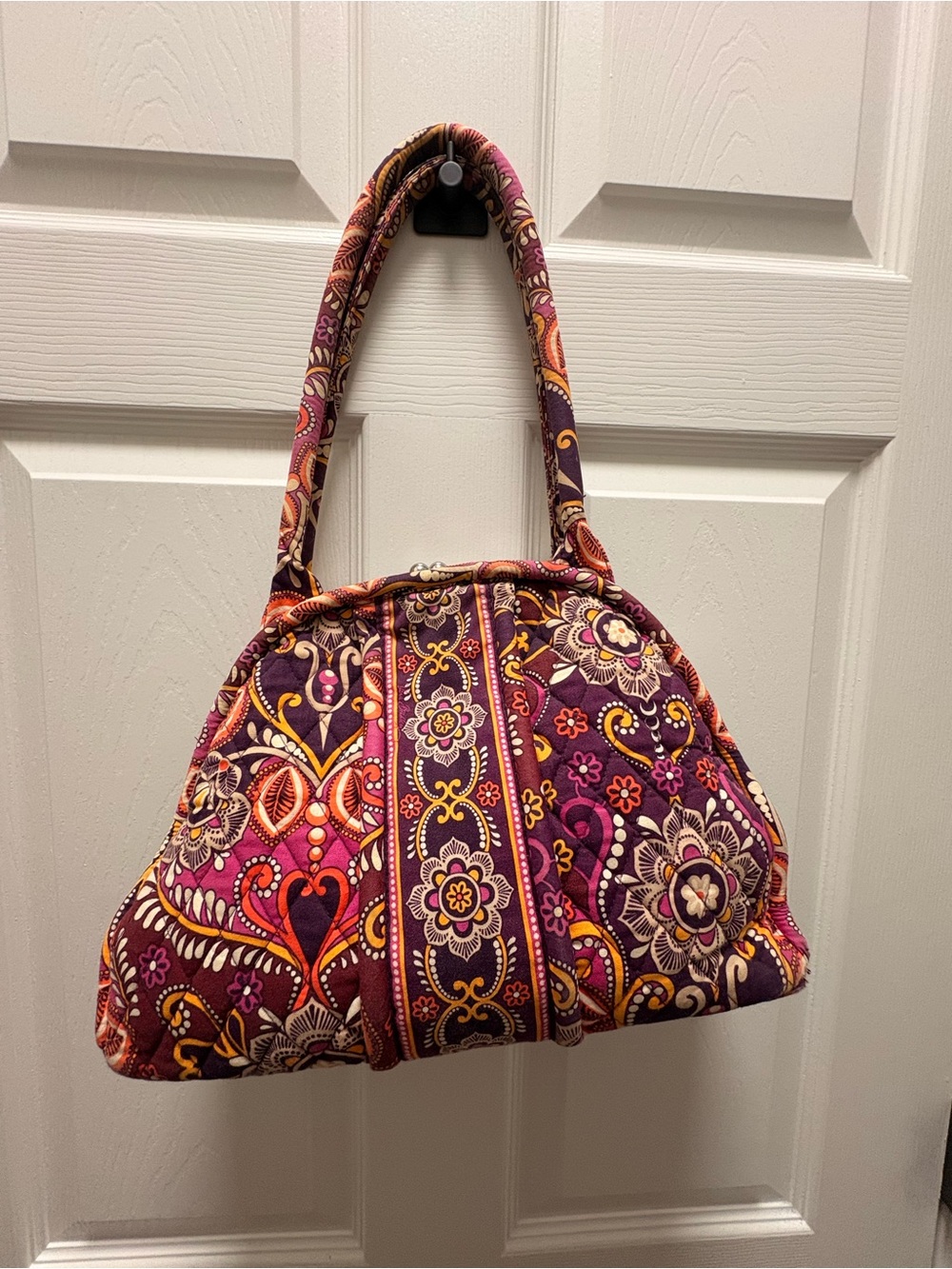 Vera Bradley Floral Quilted Shoulder Bag in Purple, Pink and Orange